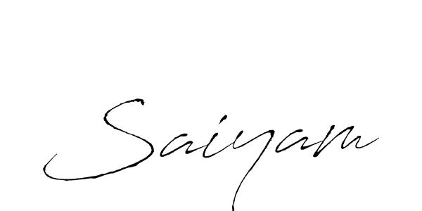 Use a signature maker to create a handwritten signature online. With this signature software, you can design (Antro_Vectra) your own signature for name Saiyam. Saiyam signature style 6 images and pictures png