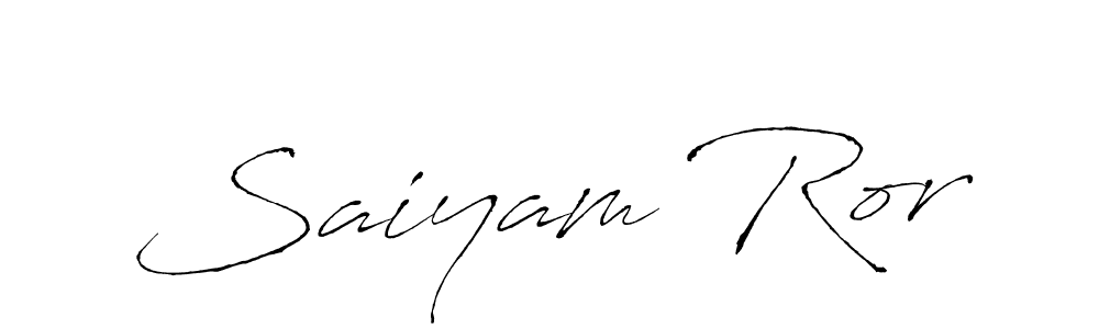 How to make Saiyam Ror signature? Antro_Vectra is a professional autograph style. Create handwritten signature for Saiyam Ror name. Saiyam Ror signature style 6 images and pictures png