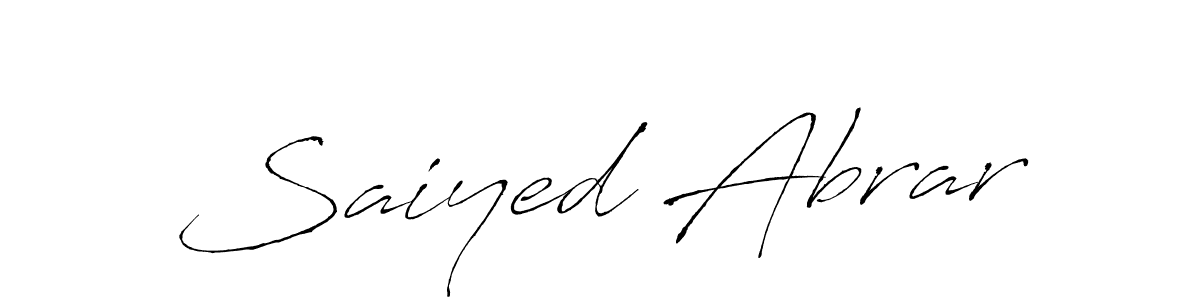 Saiyed Abrar stylish signature style. Best Handwritten Sign (Antro_Vectra) for my name. Handwritten Signature Collection Ideas for my name Saiyed Abrar. Saiyed Abrar signature style 6 images and pictures png
