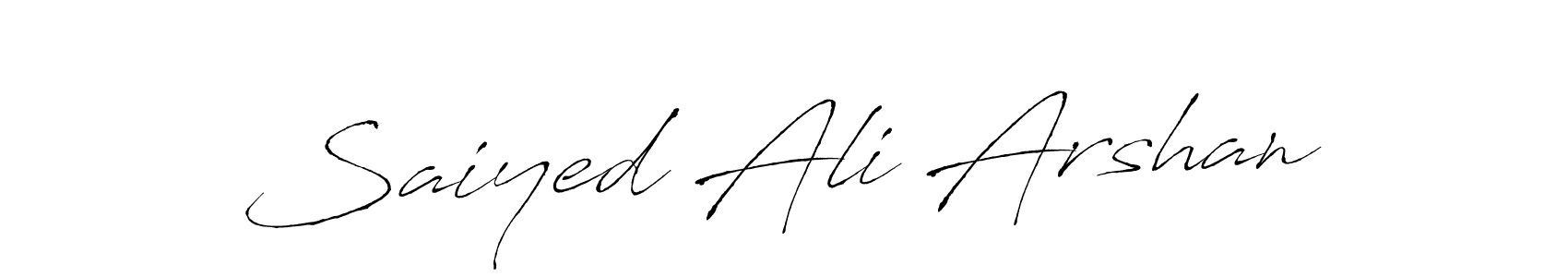 Design your own signature with our free online signature maker. With this signature software, you can create a handwritten (Antro_Vectra) signature for name Saiyed Ali Arshan. Saiyed Ali Arshan signature style 6 images and pictures png