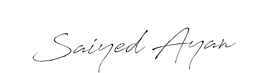 Make a beautiful signature design for name Saiyed Ayan. With this signature (Antro_Vectra) style, you can create a handwritten signature for free. Saiyed Ayan signature style 6 images and pictures png