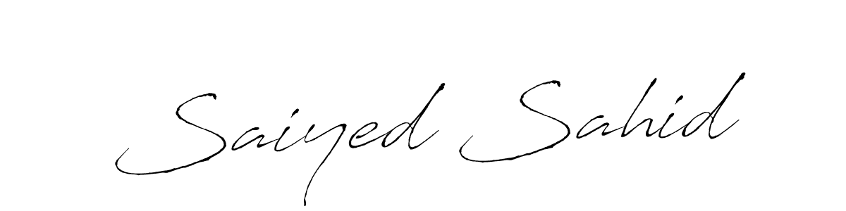 Make a beautiful signature design for name Saiyed Sahid. Use this online signature maker to create a handwritten signature for free. Saiyed Sahid signature style 6 images and pictures png