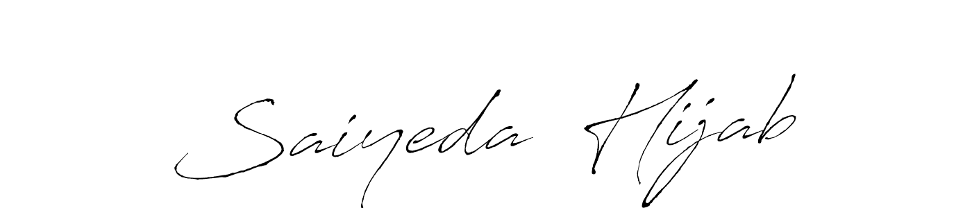 Design your own signature with our free online signature maker. With this signature software, you can create a handwritten (Antro_Vectra) signature for name Saiyeda  Hijab. Saiyeda  Hijab signature style 6 images and pictures png