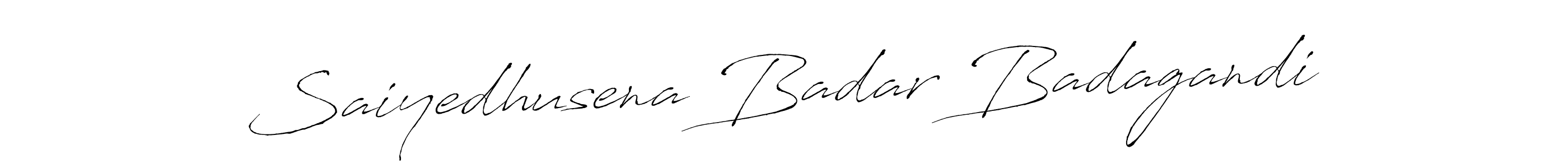 Design your own signature with our free online signature maker. With this signature software, you can create a handwritten (Antro_Vectra) signature for name Saiyedhusena Badar Badagandi. Saiyedhusena Badar Badagandi signature style 6 images and pictures png