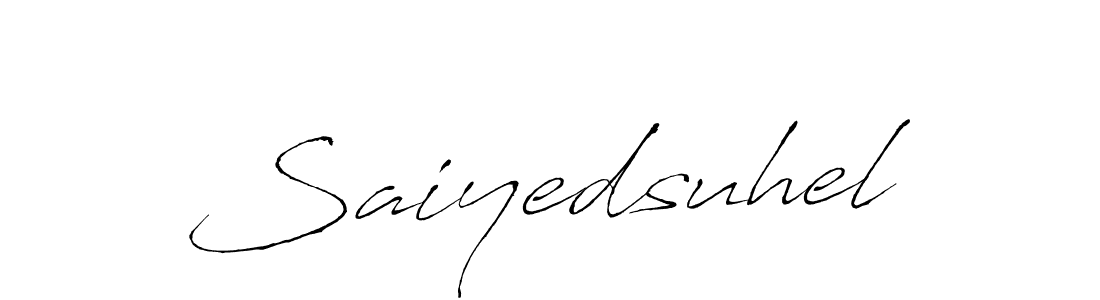 Design your own signature with our free online signature maker. With this signature software, you can create a handwritten (Antro_Vectra) signature for name Saiyedsuhel. Saiyedsuhel signature style 6 images and pictures png
