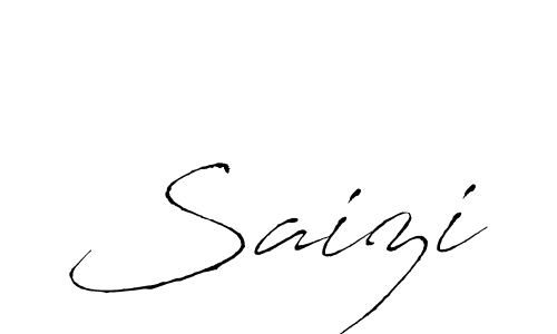 Use a signature maker to create a handwritten signature online. With this signature software, you can design (Antro_Vectra) your own signature for name Saizi. Saizi signature style 6 images and pictures png