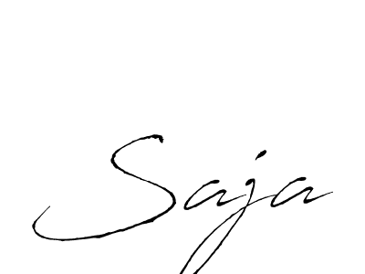 Create a beautiful signature design for name Saja. With this signature (Antro_Vectra) fonts, you can make a handwritten signature for free. Saja signature style 6 images and pictures png