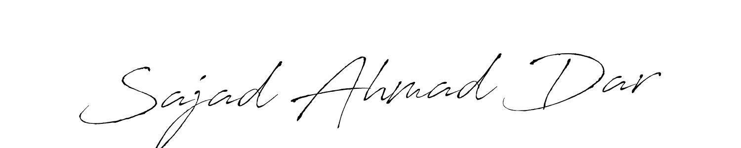 Sajad Ahmad Dar stylish signature style. Best Handwritten Sign (Antro_Vectra) for my name. Handwritten Signature Collection Ideas for my name Sajad Ahmad Dar. Sajad Ahmad Dar signature style 6 images and pictures png