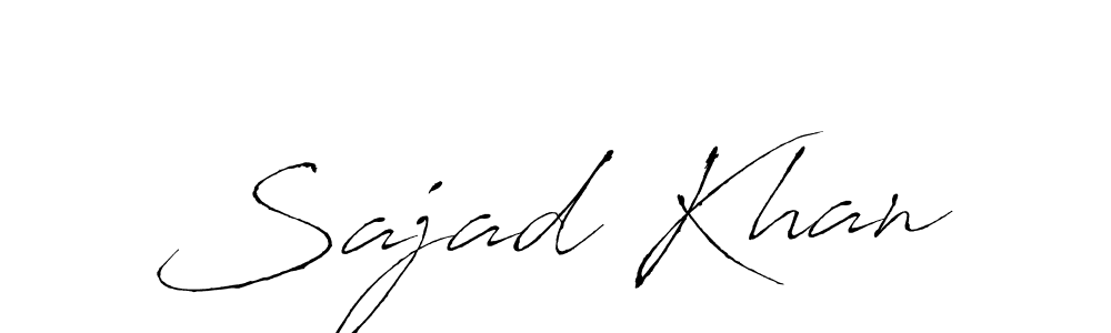 Create a beautiful signature design for name Sajad Khan. With this signature (Antro_Vectra) fonts, you can make a handwritten signature for free. Sajad Khan signature style 6 images and pictures png