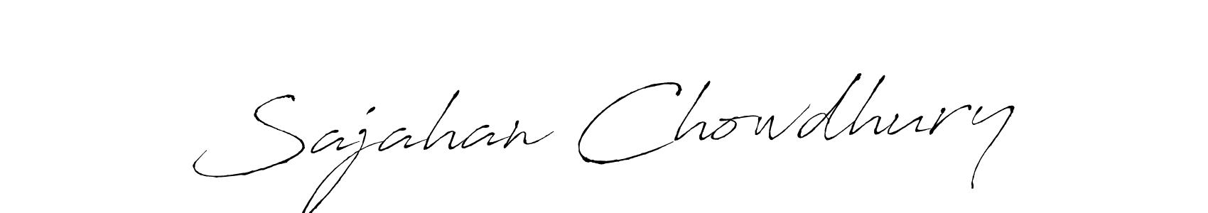 How to make Sajahan Chowdhury name signature. Use Antro_Vectra style for creating short signs online. This is the latest handwritten sign. Sajahan Chowdhury signature style 6 images and pictures png