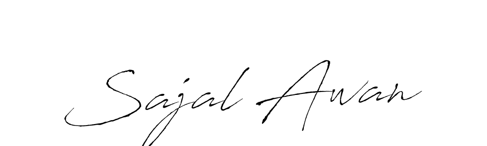 Sajal Awan stylish signature style. Best Handwritten Sign (Antro_Vectra) for my name. Handwritten Signature Collection Ideas for my name Sajal Awan. Sajal Awan signature style 6 images and pictures png