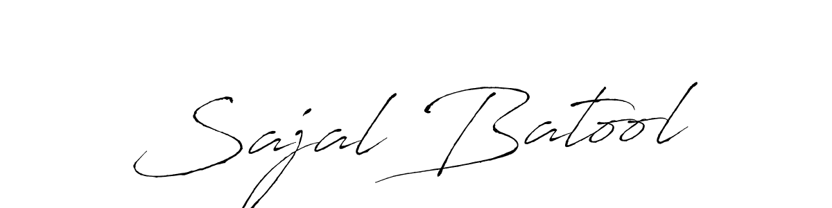 Design your own signature with our free online signature maker. With this signature software, you can create a handwritten (Antro_Vectra) signature for name Sajal Batool. Sajal Batool signature style 6 images and pictures png