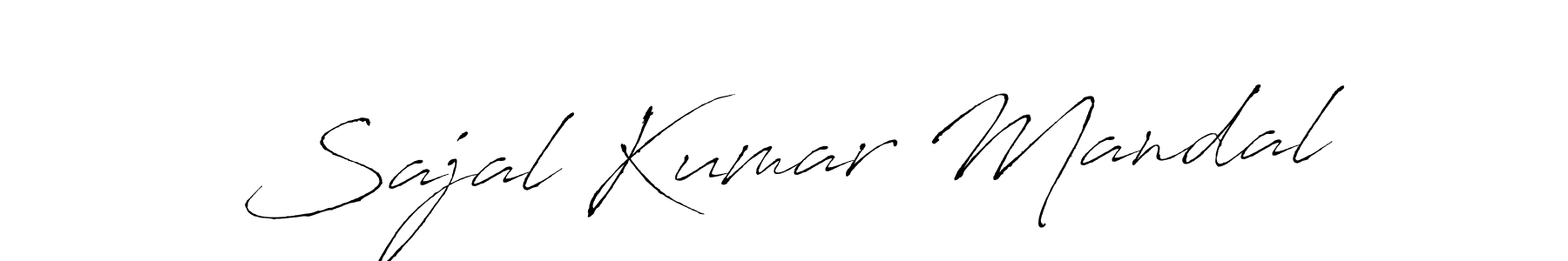 Make a beautiful signature design for name Sajal Kumar Mandal. With this signature (Antro_Vectra) style, you can create a handwritten signature for free. Sajal Kumar Mandal signature style 6 images and pictures png