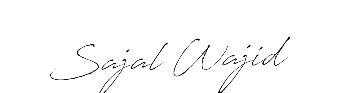 How to make Sajal Wajid name signature. Use Antro_Vectra style for creating short signs online. This is the latest handwritten sign. Sajal Wajid signature style 6 images and pictures png