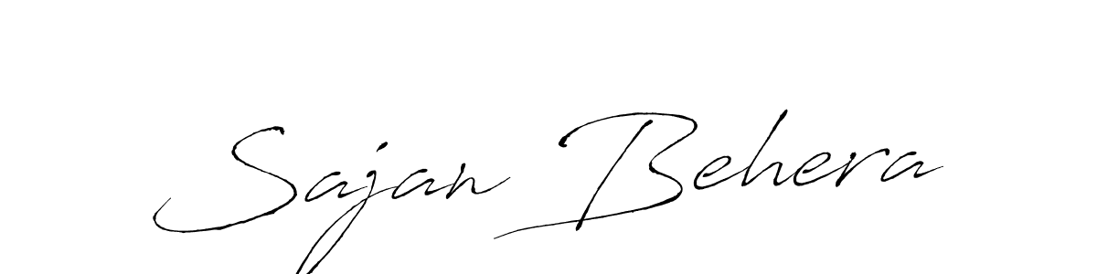 How to make Sajan Behera name signature. Use Antro_Vectra style for creating short signs online. This is the latest handwritten sign. Sajan Behera signature style 6 images and pictures png