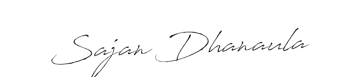 You can use this online signature creator to create a handwritten signature for the name Sajan Dhanaula. This is the best online autograph maker. Sajan Dhanaula signature style 6 images and pictures png