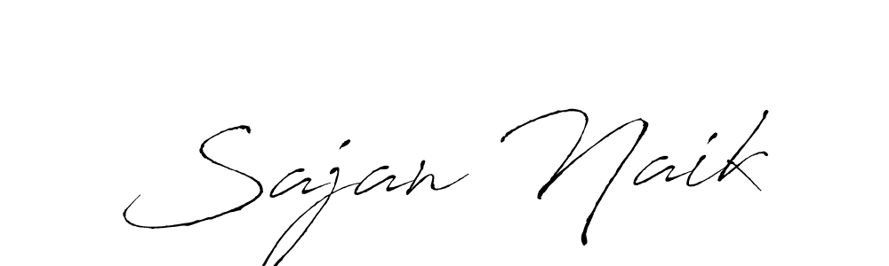 How to make Sajan Naik name signature. Use Antro_Vectra style for creating short signs online. This is the latest handwritten sign. Sajan Naik signature style 6 images and pictures png