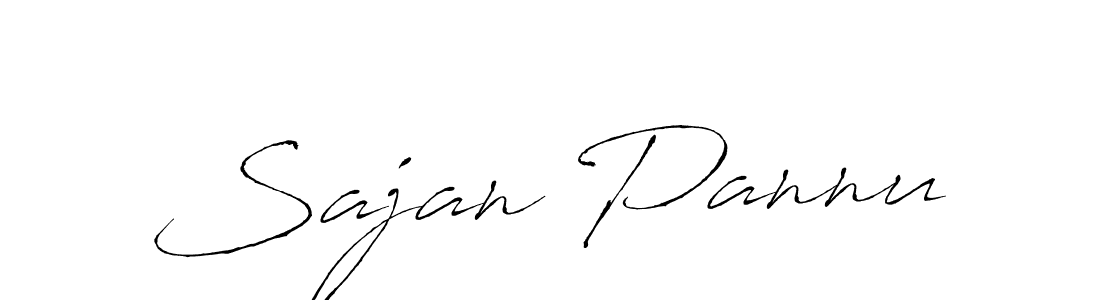 Make a beautiful signature design for name Sajan Pannu. With this signature (Antro_Vectra) style, you can create a handwritten signature for free. Sajan Pannu signature style 6 images and pictures png