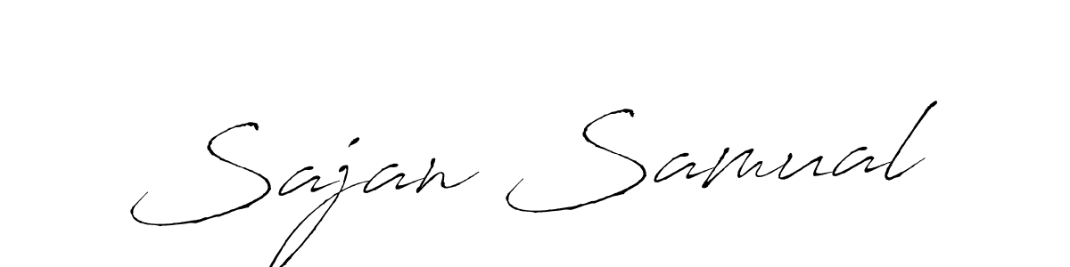 Sajan Samual stylish signature style. Best Handwritten Sign (Antro_Vectra) for my name. Handwritten Signature Collection Ideas for my name Sajan Samual. Sajan Samual signature style 6 images and pictures png