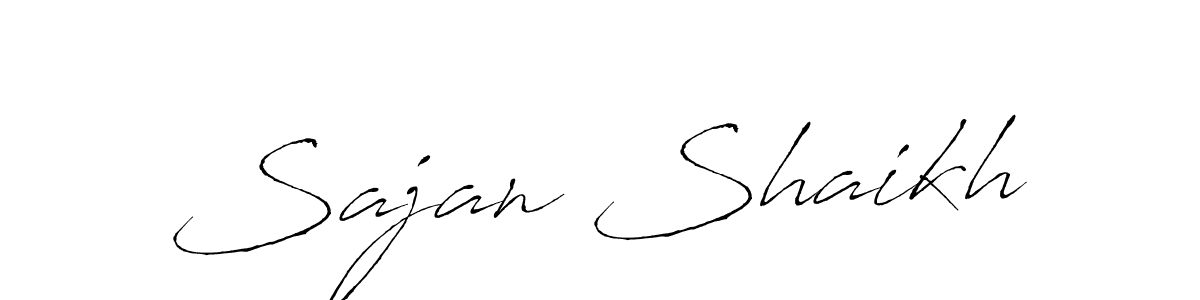 The best way (Antro_Vectra) to make a short signature is to pick only two or three words in your name. The name Sajan Shaikh include a total of six letters. For converting this name. Sajan Shaikh signature style 6 images and pictures png