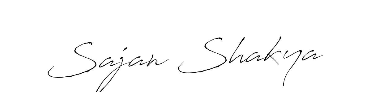 Design your own signature with our free online signature maker. With this signature software, you can create a handwritten (Antro_Vectra) signature for name Sajan Shakya. Sajan Shakya signature style 6 images and pictures png