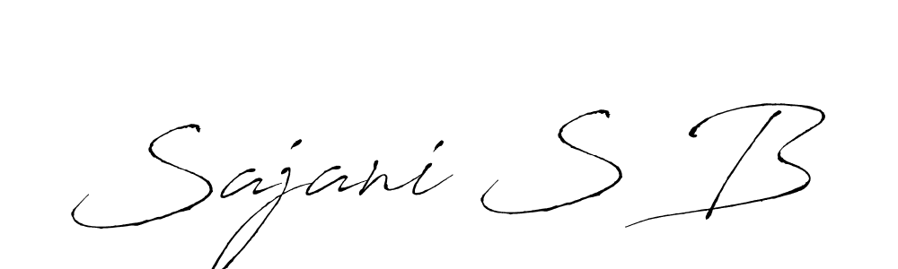 Create a beautiful signature design for name Sajani S B. With this signature (Antro_Vectra) fonts, you can make a handwritten signature for free. Sajani S B signature style 6 images and pictures png