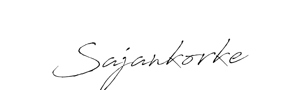 Make a beautiful signature design for name Sajankorke. With this signature (Antro_Vectra) style, you can create a handwritten signature for free. Sajankorke signature style 6 images and pictures png