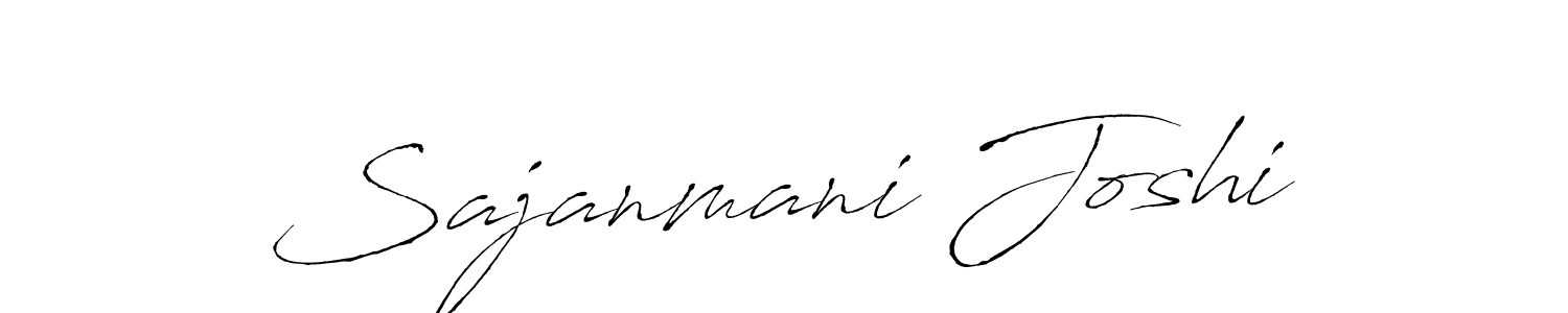 How to make Sajanmani Joshi name signature. Use Antro_Vectra style for creating short signs online. This is the latest handwritten sign. Sajanmani Joshi signature style 6 images and pictures png