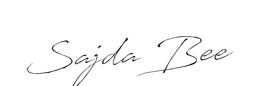 How to make Sajda Bee name signature. Use Antro_Vectra style for creating short signs online. This is the latest handwritten sign. Sajda Bee signature style 6 images and pictures png