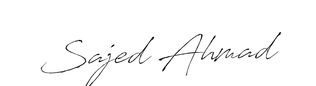 How to make Sajed Ahmad signature? Antro_Vectra is a professional autograph style. Create handwritten signature for Sajed Ahmad name. Sajed Ahmad signature style 6 images and pictures png