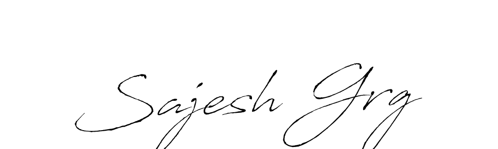 This is the best signature style for the Sajesh Grg name. Also you like these signature font (Antro_Vectra). Mix name signature. Sajesh Grg signature style 6 images and pictures png