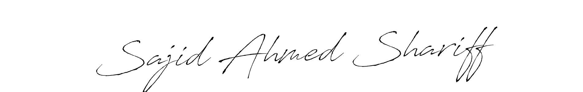 Design your own signature with our free online signature maker. With this signature software, you can create a handwritten (Antro_Vectra) signature for name Sajid Ahmed Shariff. Sajid Ahmed Shariff signature style 6 images and pictures png