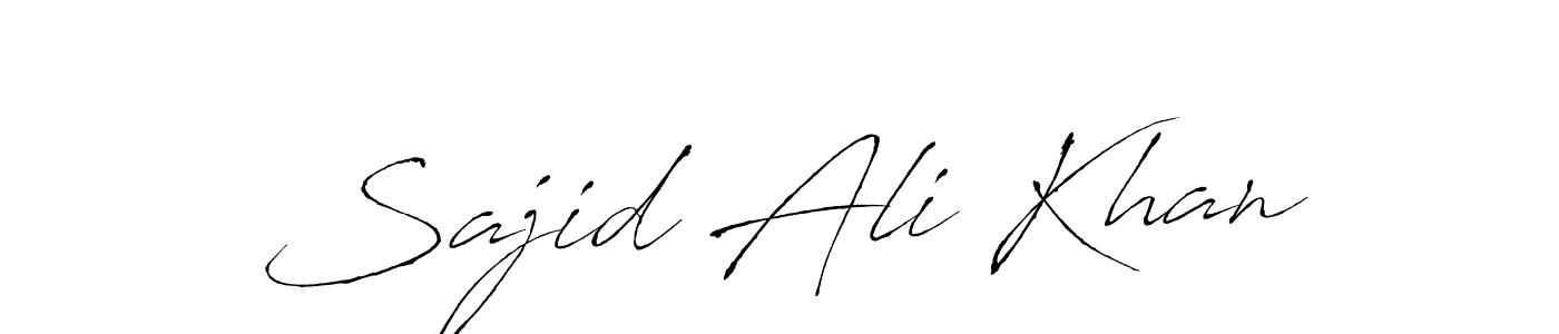 Make a beautiful signature design for name Sajid Ali Khan. With this signature (Antro_Vectra) style, you can create a handwritten signature for free. Sajid Ali Khan signature style 6 images and pictures png