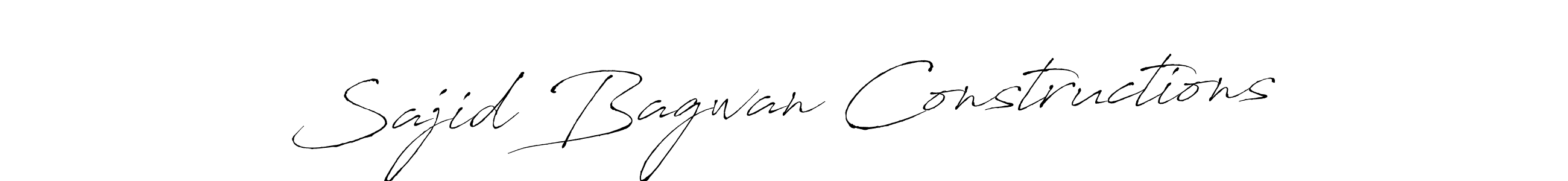 Design your own signature with our free online signature maker. With this signature software, you can create a handwritten (Antro_Vectra) signature for name Sajid Bagwan Constructions. Sajid Bagwan Constructions signature style 6 images and pictures png