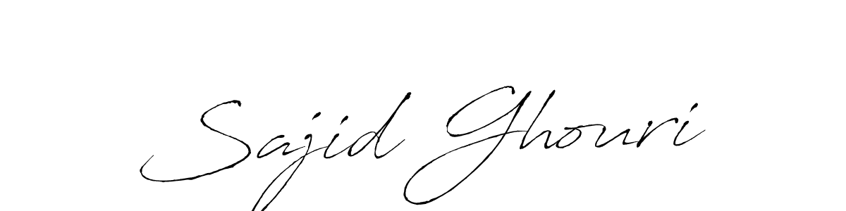 How to make Sajid Ghouri name signature. Use Antro_Vectra style for creating short signs online. This is the latest handwritten sign. Sajid Ghouri signature style 6 images and pictures png