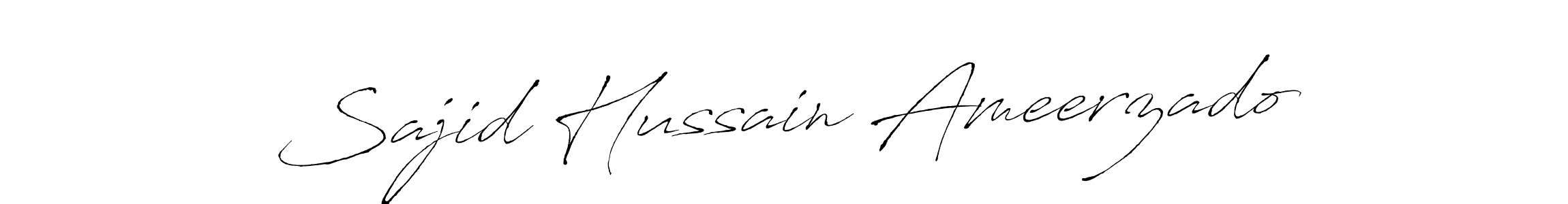 How to make Sajid Hussain Ameerzado signature? Antro_Vectra is a professional autograph style. Create handwritten signature for Sajid Hussain Ameerzado name. Sajid Hussain Ameerzado signature style 6 images and pictures png