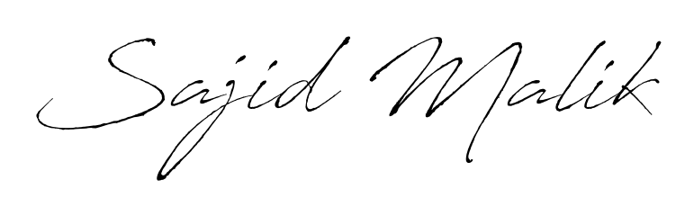 Create an unforgettable impression when signing with Sajid Malik name styled in Antro_Vectra typography. 100% free online generator. Sajid Malik signature style 6 images and pictures png