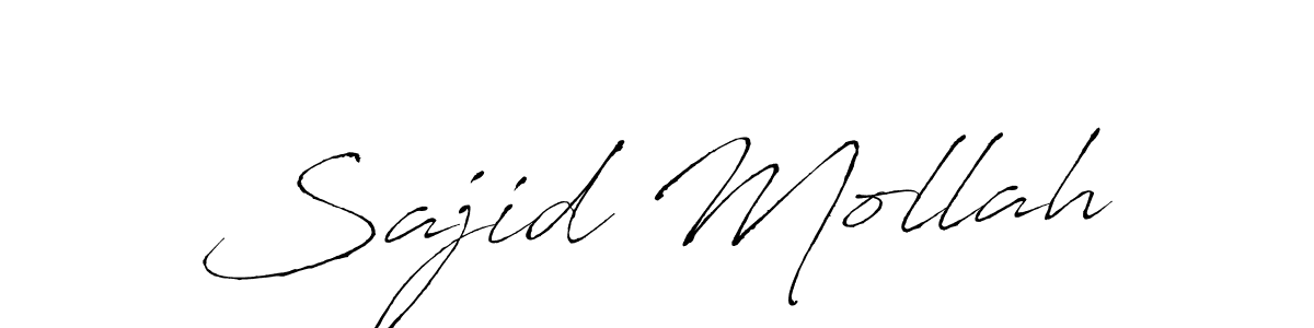Sajid Mollah stylish signature style. Best Handwritten Sign (Antro_Vectra) for my name. Handwritten Signature Collection Ideas for my name Sajid Mollah. Sajid Mollah signature style 6 images and pictures png