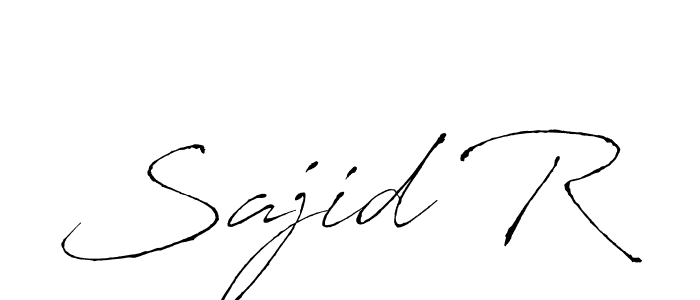 if you are searching for the best signature style for your name Sajid R. so please give up your signature search. here we have designed multiple signature styles  using Antro_Vectra. Sajid R signature style 6 images and pictures png