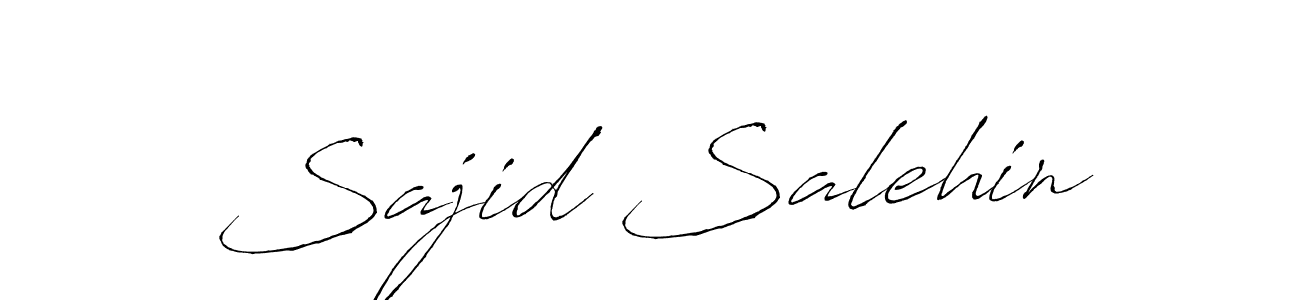 How to make Sajid Salehin name signature. Use Antro_Vectra style for creating short signs online. This is the latest handwritten sign. Sajid Salehin signature style 6 images and pictures png