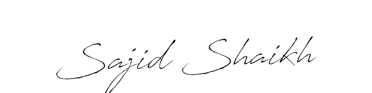 Create a beautiful signature design for name Sajid Shaikh. With this signature (Antro_Vectra) fonts, you can make a handwritten signature for free. Sajid Shaikh signature style 6 images and pictures png