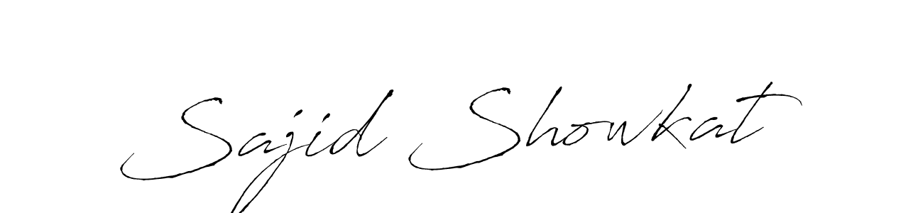 How to make Sajid Showkat name signature. Use Antro_Vectra style for creating short signs online. This is the latest handwritten sign. Sajid Showkat signature style 6 images and pictures png