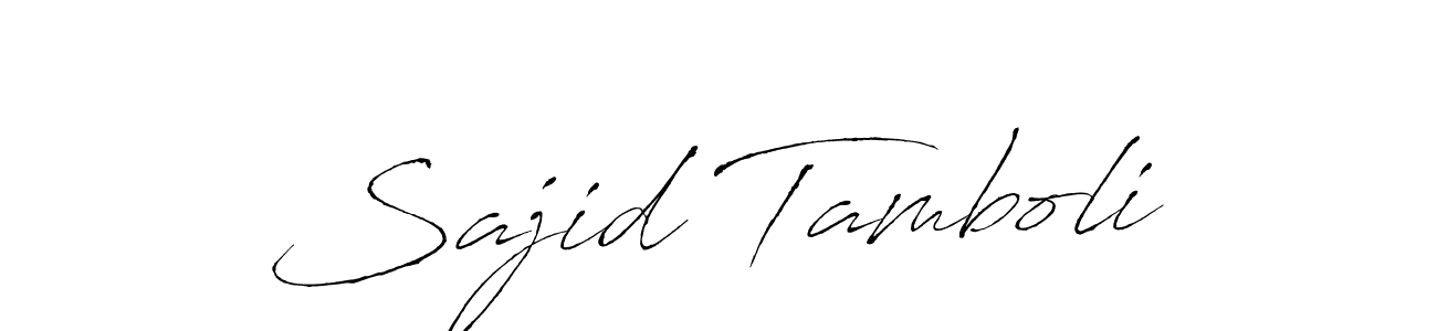 Create a beautiful signature design for name Sajid Tamboli. With this signature (Antro_Vectra) fonts, you can make a handwritten signature for free. Sajid Tamboli signature style 6 images and pictures png