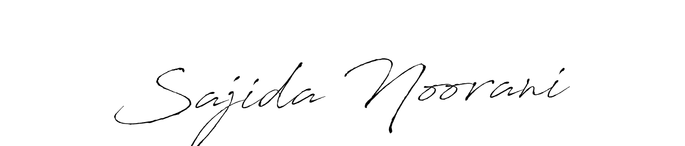 Create a beautiful signature design for name Sajida Noorani. With this signature (Antro_Vectra) fonts, you can make a handwritten signature for free. Sajida Noorani signature style 6 images and pictures png