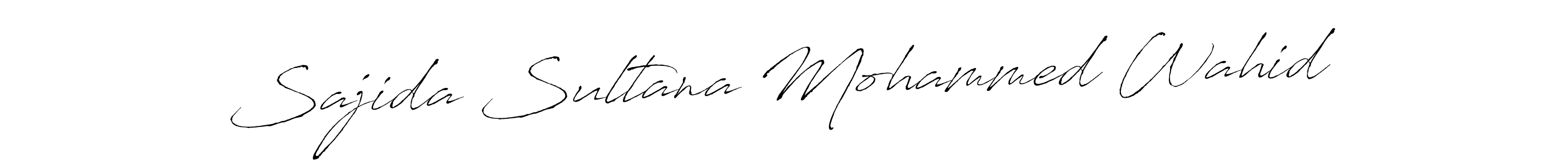 Create a beautiful signature design for name Sajida Sultana Mohammed Wahid. With this signature (Antro_Vectra) fonts, you can make a handwritten signature for free. Sajida Sultana Mohammed Wahid signature style 6 images and pictures png