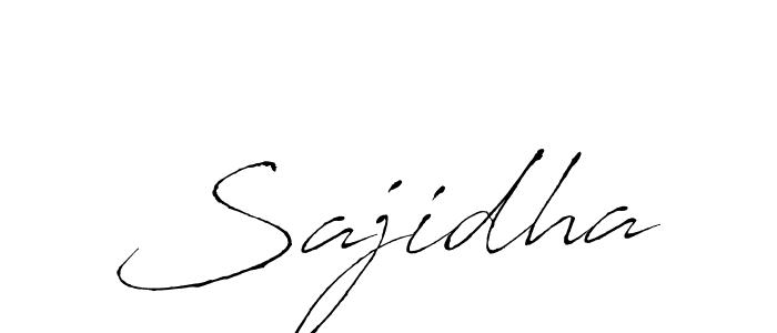 Use a signature maker to create a handwritten signature online. With this signature software, you can design (Antro_Vectra) your own signature for name Sajidha. Sajidha signature style 6 images and pictures png