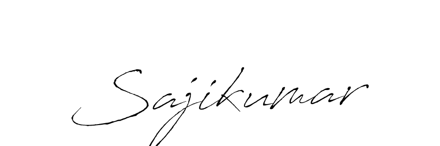 Make a beautiful signature design for name Sajikumar. With this signature (Antro_Vectra) style, you can create a handwritten signature for free. Sajikumar signature style 6 images and pictures png