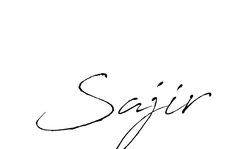 Make a beautiful signature design for name Sajir. With this signature (Antro_Vectra) style, you can create a handwritten signature for free. Sajir signature style 6 images and pictures png