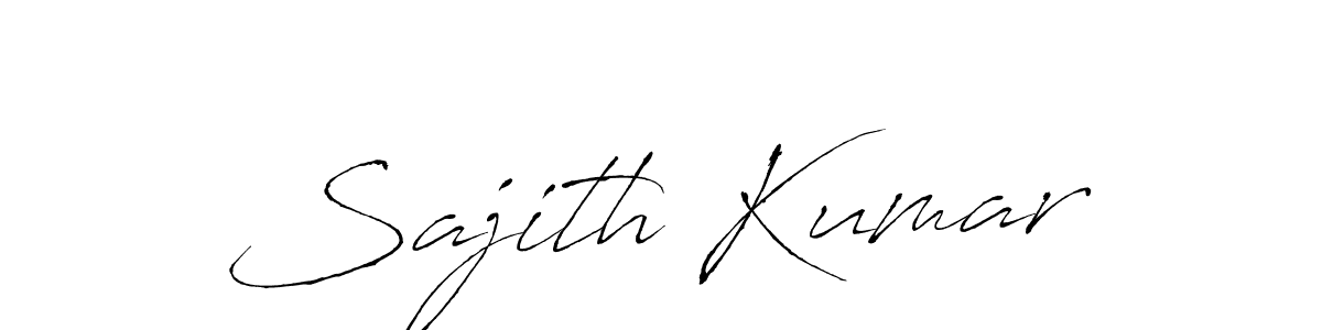 Create a beautiful signature design for name Sajith Kumar. With this signature (Antro_Vectra) fonts, you can make a handwritten signature for free. Sajith Kumar signature style 6 images and pictures png