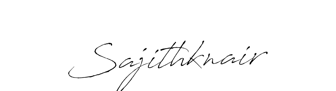 How to make Sajithknair signature? Antro_Vectra is a professional autograph style. Create handwritten signature for Sajithknair name. Sajithknair signature style 6 images and pictures png